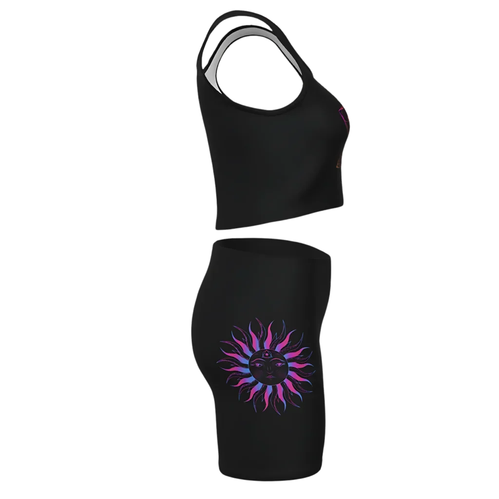 MYSTICAL LOTUS & CHAKRA MATCHING YOGA SET FOR WOMEN - yoga outfit set