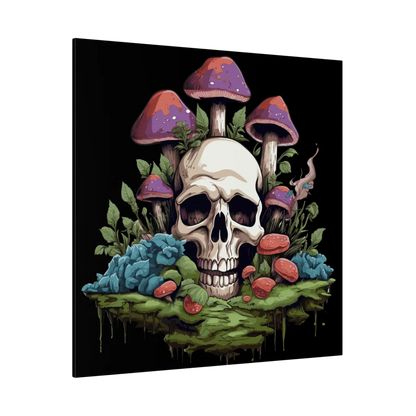 MYSTICAL SKULL AND MUSHROOM CANVAS WALL ART - Canvas wall