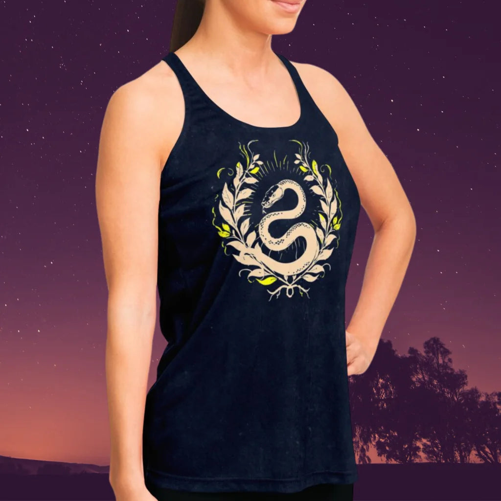 MYSTICAL SNAKE YOGA TANK TOP – EMPOWER YOUR SPIRITUALITY