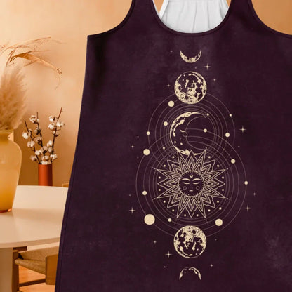 MYSTICAL SUN AND MOON FLOWY TANK RACERBACK FOR WOMEN - Flowy Racerback Tank Top - AOP