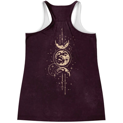 MYSTICAL SUN AND MOON RACERBACK YOGA TANK TOP FOR WOMEN