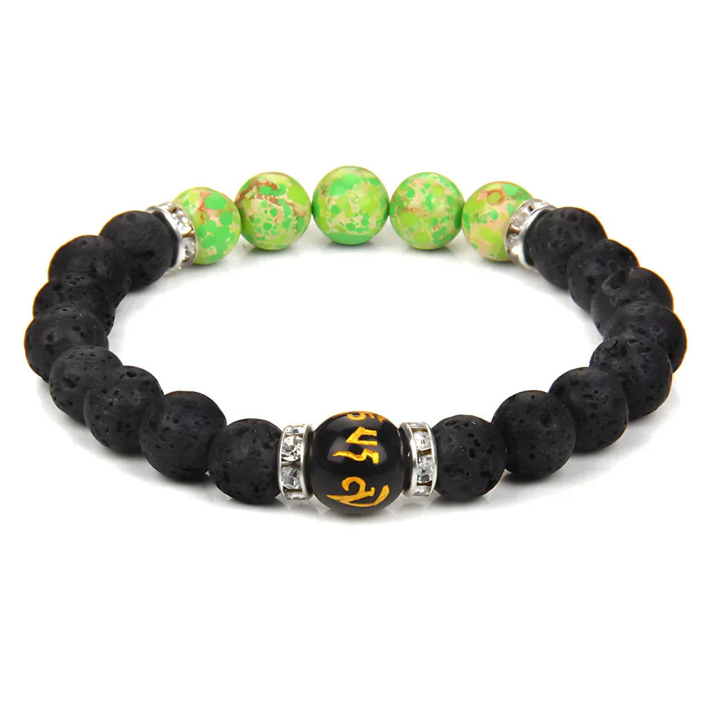 NATURAL CHAKRA BRACELET WITH LAVA AND HEALING STONES - Style G - Bracelet