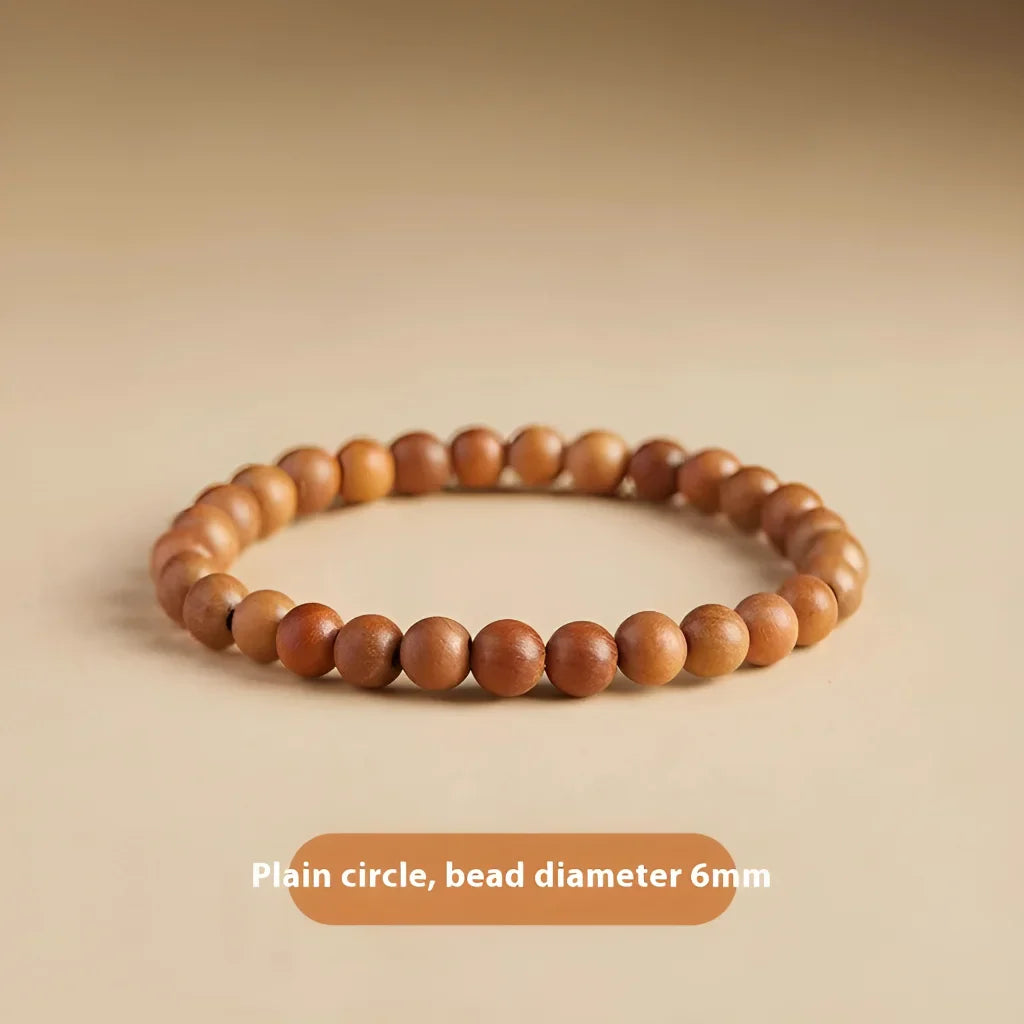 NATURAL PEACH WOOD SPIRITUAL BRACELET FOR WOMEN - Peach 6mm - Bracelet