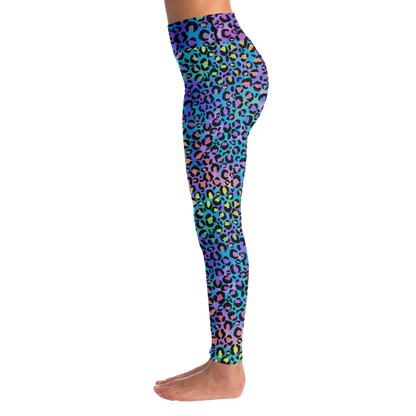 NEON LEOPARD MATCHING YOGA SET FOR BOLD TRANSFORMATION - yoga-leggings-sports-bra-set