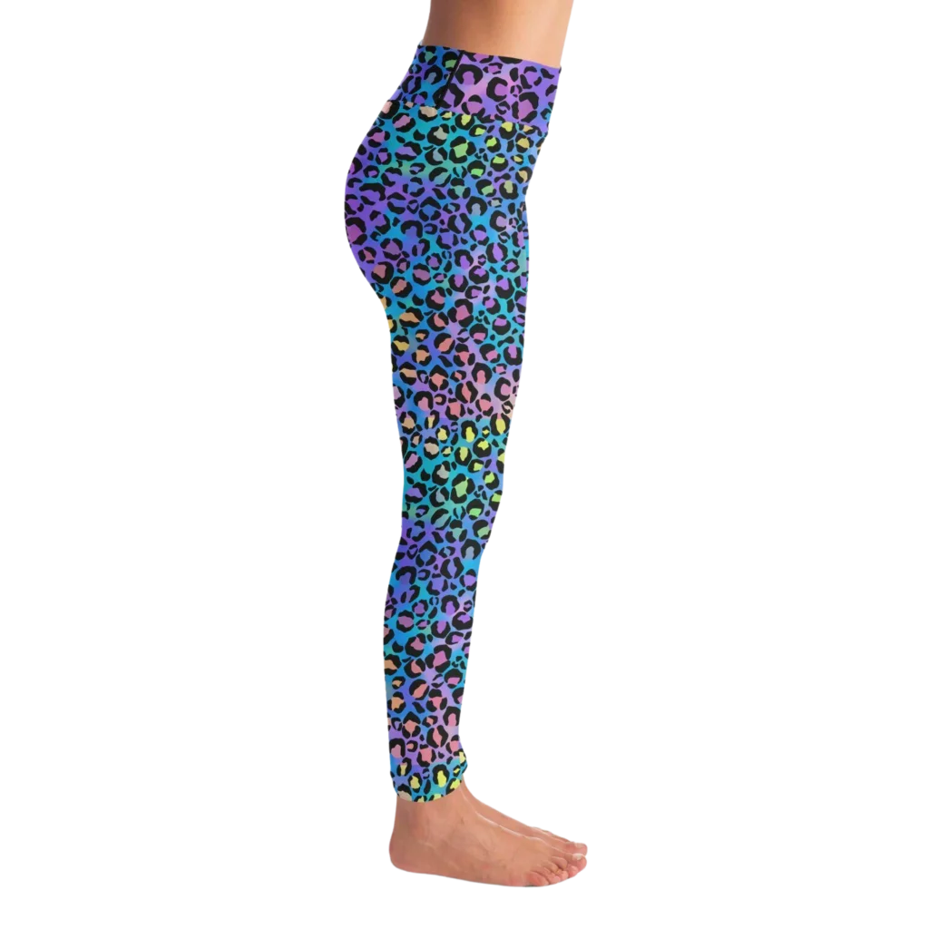 NEON LEOPARD MATCHING YOGA SET FOR BOLD TRANSFORMATION - yoga-leggings-sports-bra-set