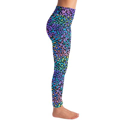 NEON LEOPARD MATCHING YOGA SET FOR BOLD TRANSFORMATION - yoga-leggings-sports-bra-set