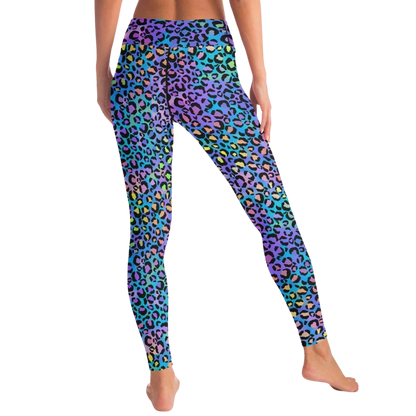 NEON LEOPARD MATCHING YOGA SET FOR BOLD TRANSFORMATION - yoga-leggings-sports-bra-set