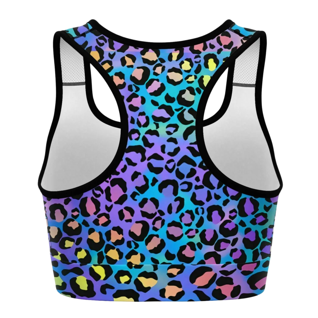 STAND OUT WITH THE NEON LEOPARD SPORTS BRA FOR YOGA!