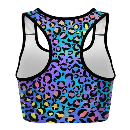 STAND OUT WITH THE NEON LEOPARD SPORTS BRA FOR YOGA!