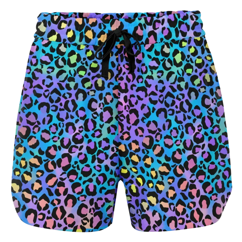 BOLD NEON LEOPARD YOGA SHORTS FOR CONFIDENT MOVEMENT!