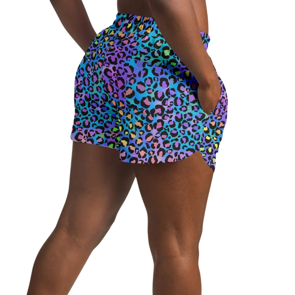 BOLD NEON LEOPARD YOGA SHORTS FOR CONFIDENT MOVEMENT!