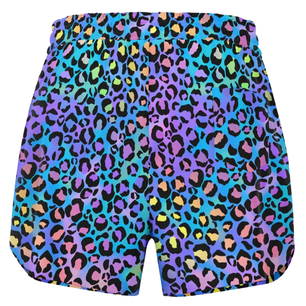 BOLD NEON LEOPARD YOGA SHORTS FOR CONFIDENT MOVEMENT!