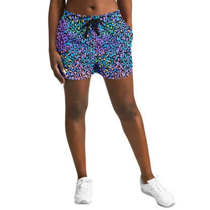 BOLD NEON LEOPARD YOGA SHORTS FOR CONFIDENT MOVEMENT!