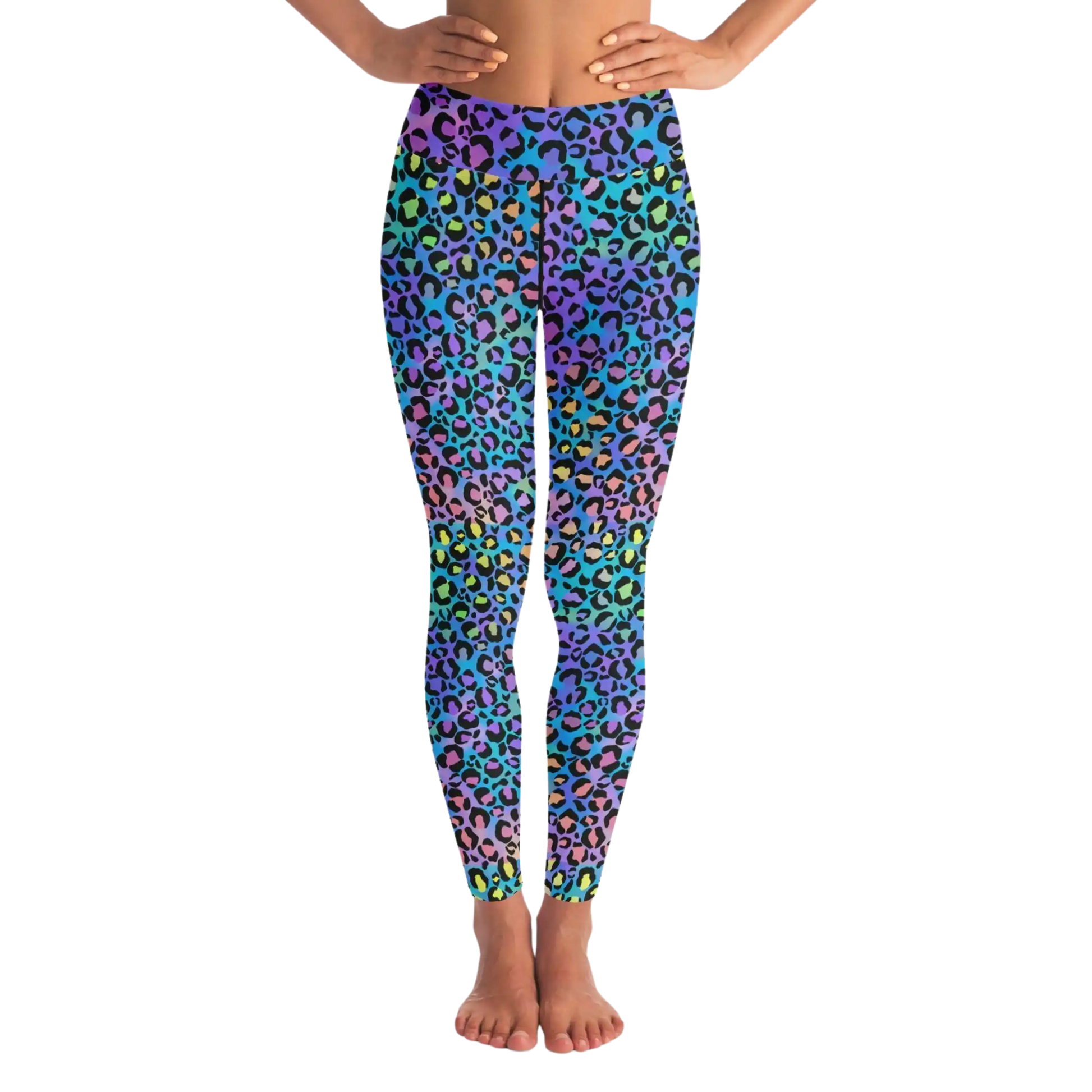 NEON LEOPARD YOGA WEAR SET - yoga-leggings-sports-bra-set