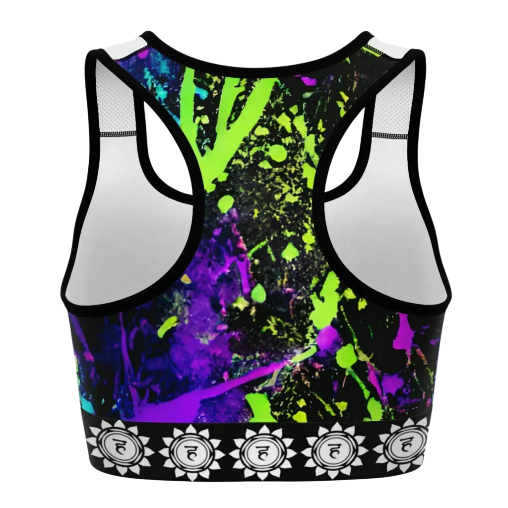 NEON PAINT SPLASH MATCHING YOGA SET FOR ENERGETIC FLOW - yoga-leggings-sports-bra-set