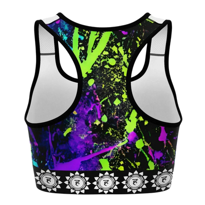 NEON PAINT SPLASH MATCHING YOGA SET FOR ENERGETIC FLOW - yoga-leggings-sports-bra-set