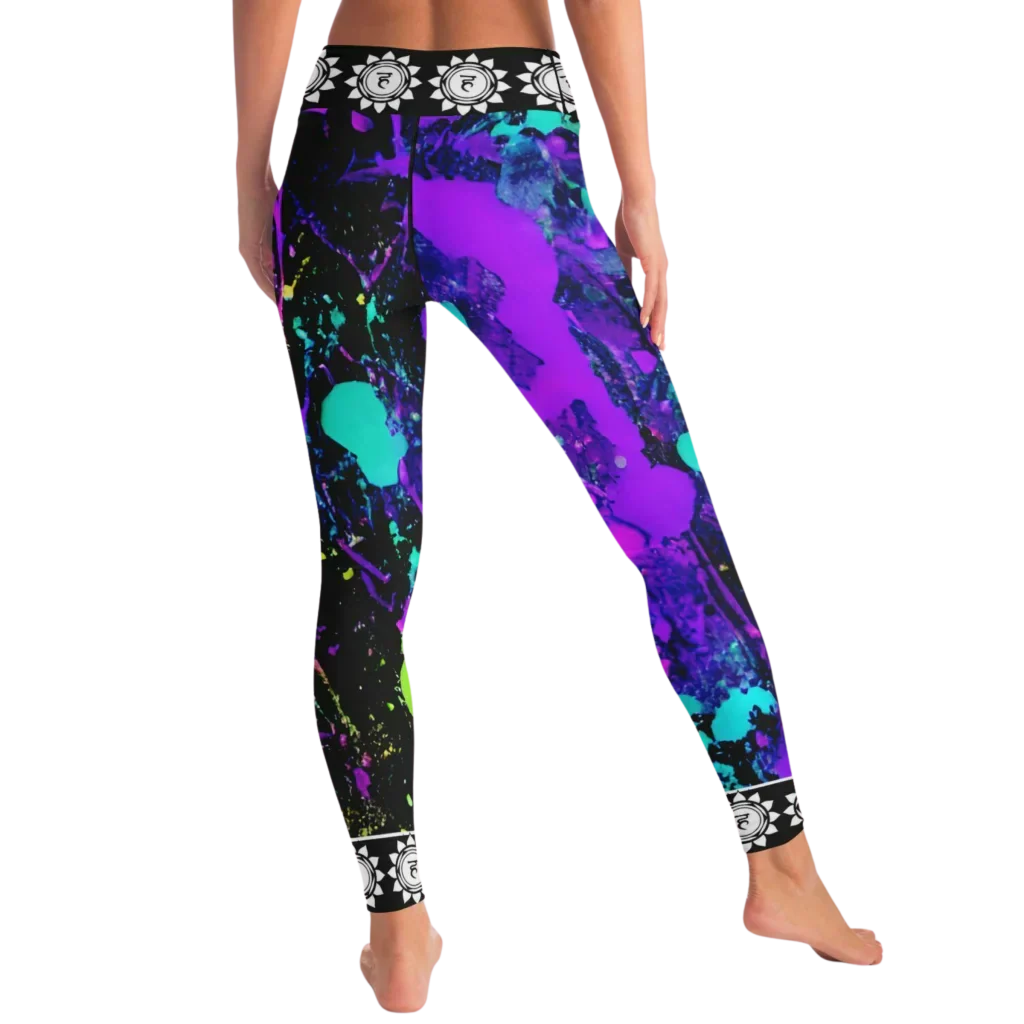 NEON PAINT SPLASH MATCHING YOGA SET FOR ENERGETIC FLOW - yoga-leggings-sports-bra-set