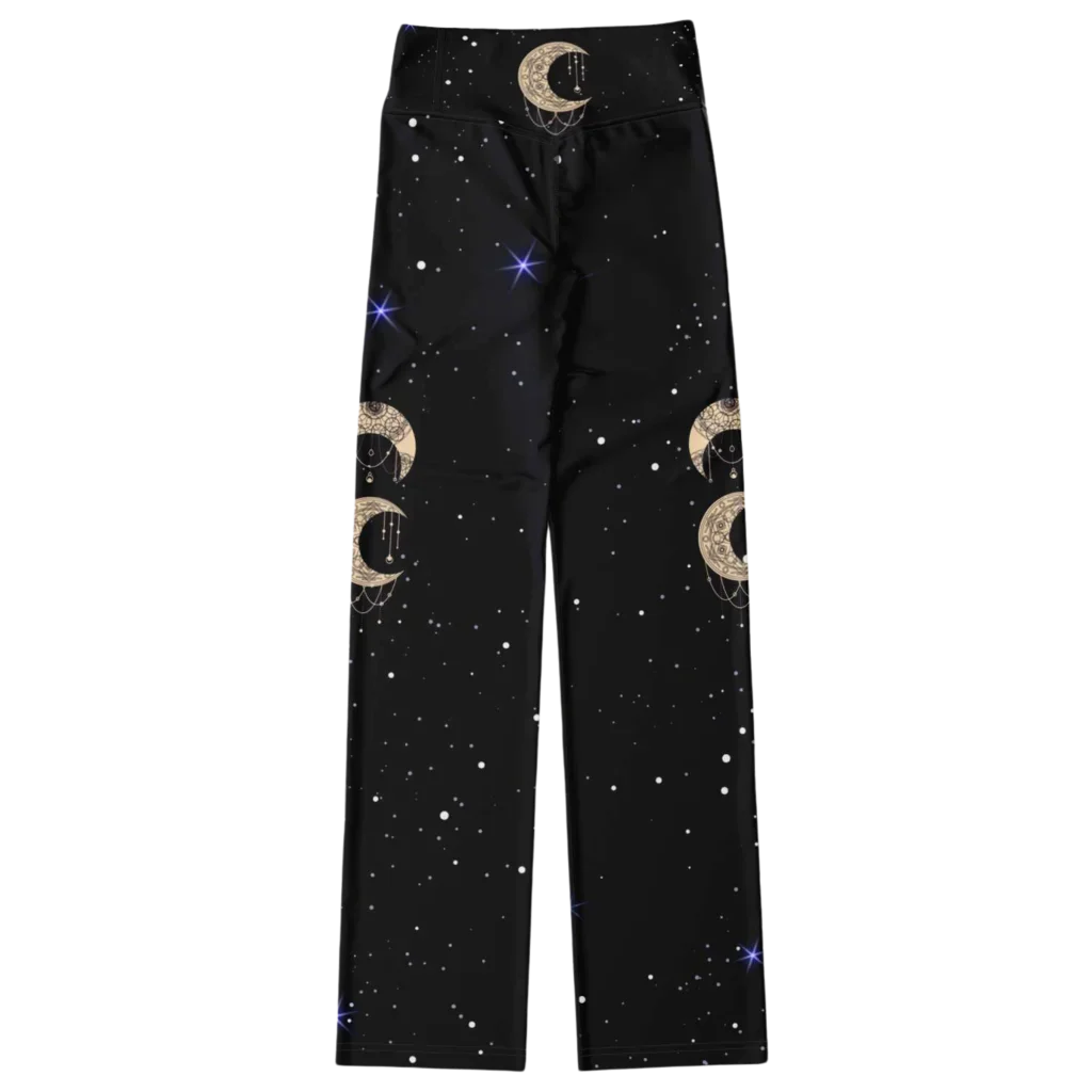 NIGHT SKY BOHO MANDALA YOGA FLARE LEGGINGS FOR WOMEN