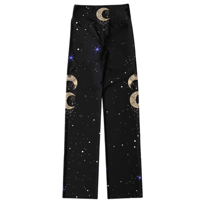 NIGHT SKY BOHO MANDALA YOGA FLARE LEGGINGS FOR WOMEN