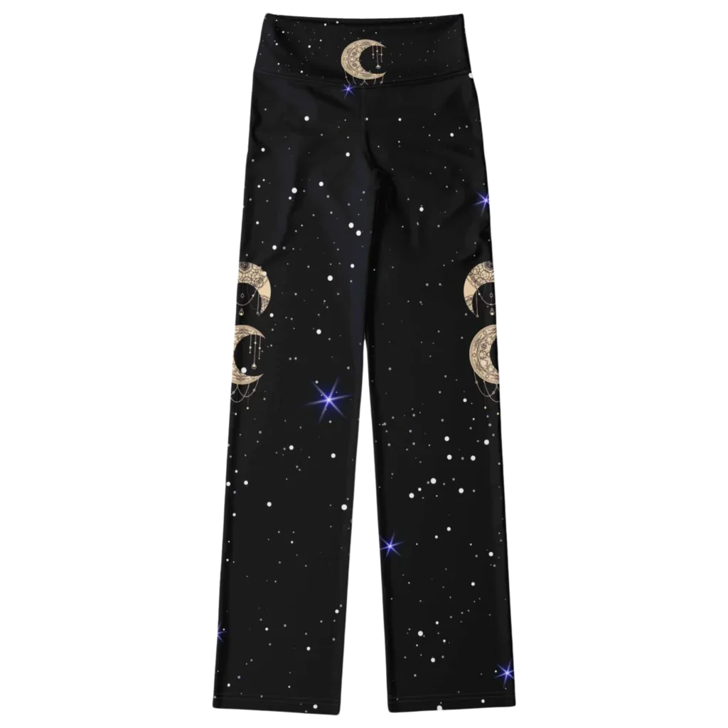 NIGHT SKY BOHO MANDALA YOGA FLARE LEGGINGS FOR WOMEN