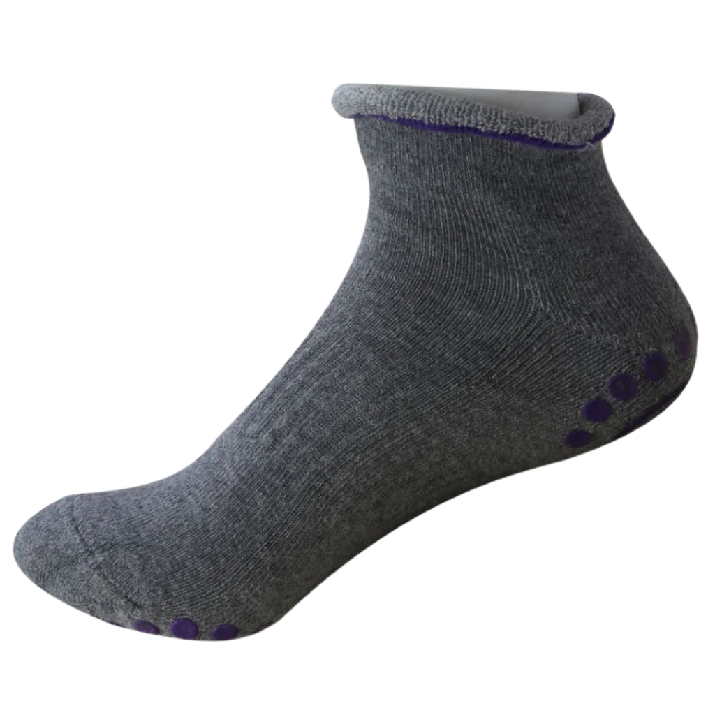 NON-SLIP YOGA SOCKS WITH SILICONE GRANULES - Grey