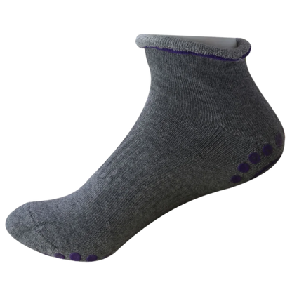 NON-SLIP YOGA SOCKS WITH SILICONE GRANULES - Grey