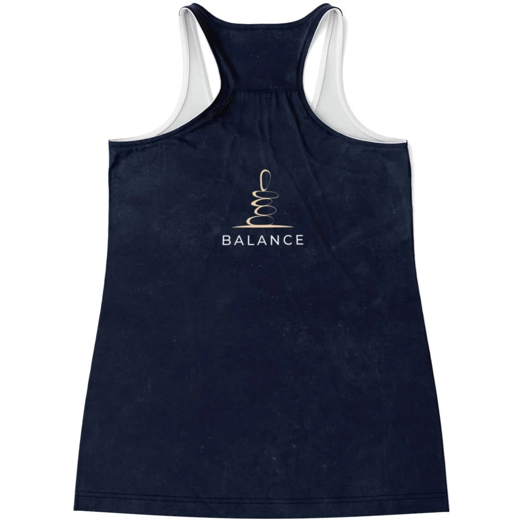 OM HEARTBEAT SPIRITUAL RACERBACK YOGA TANK TOP FOR WOMEN