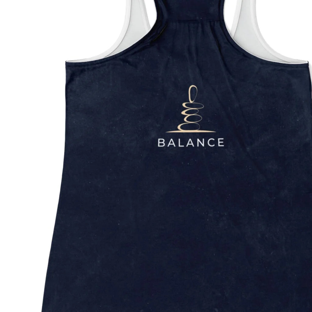 OM HEARTBEAT SPIRITUAL RACERBACK YOGA TANK TOP FOR WOMEN