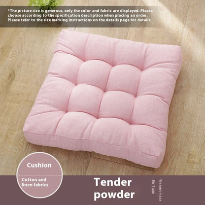 PLUSH TATAMI FUTON MEDITATION CUSHION FOR RELAXATION - Baby Pink / Chinese 45cm - meditation seat