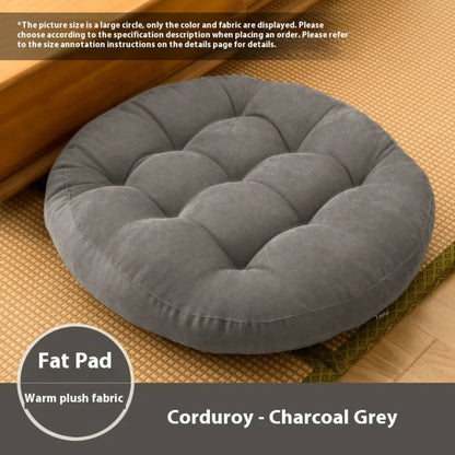 PLUSH TATAMI FUTON MEDITATION CUSHION FOR RELAXATION - Charcoal Gray / Chinese 45cm - meditation seat