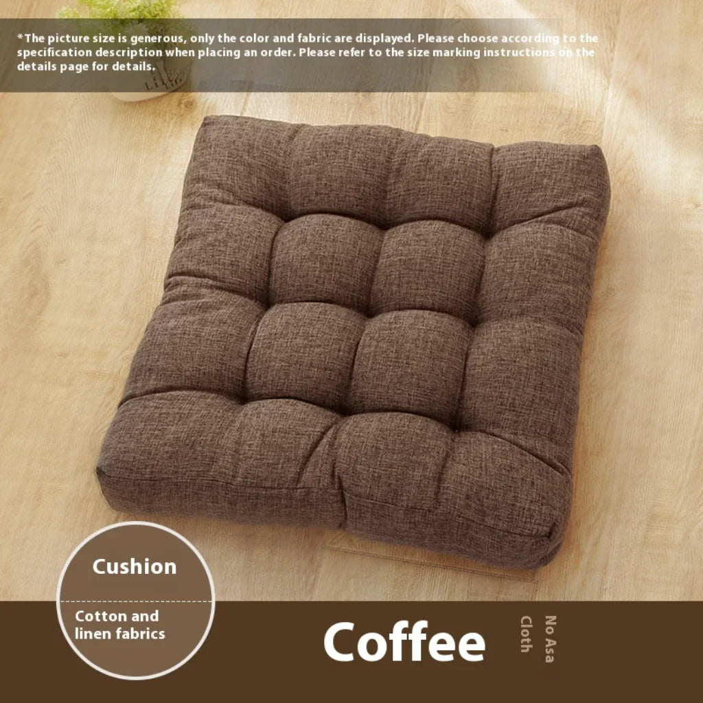 PLUSH TATAMI FUTON MEDITATION CUSHION FOR RELAXATION - Coffee / Chinese 45cm - meditation seat