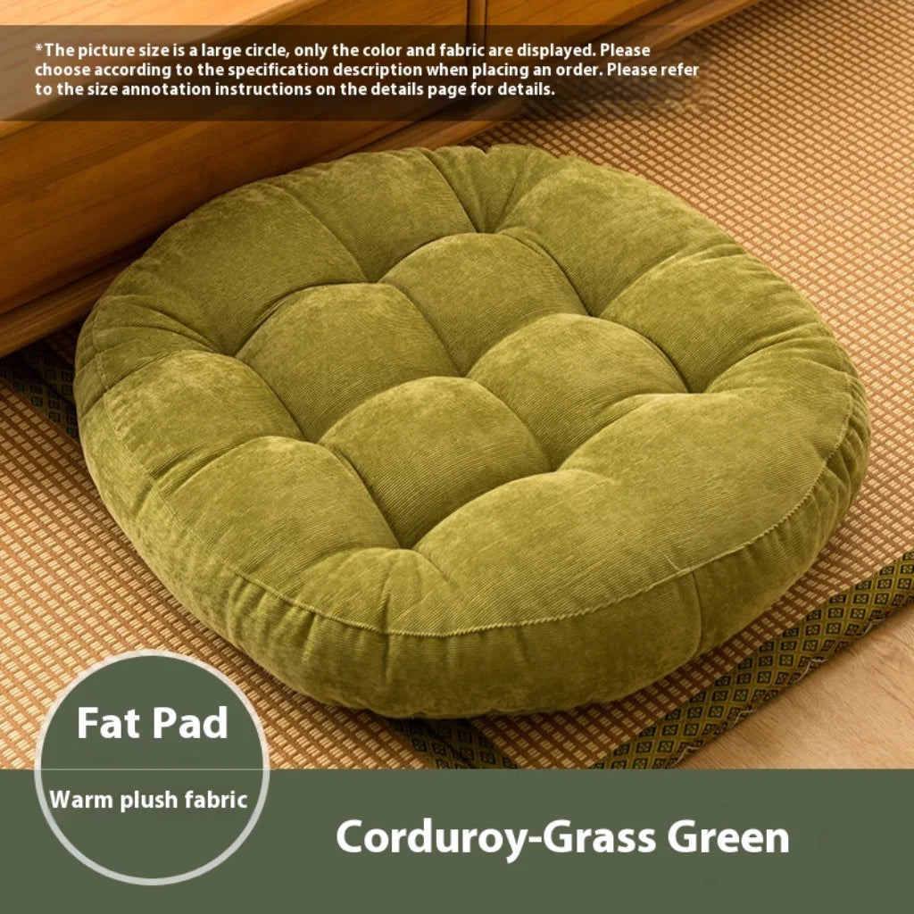 PLUSH TATAMI FUTON MEDITATION CUSHION FOR RELAXATION - Grass Green / Chinese 45cm - meditation seat