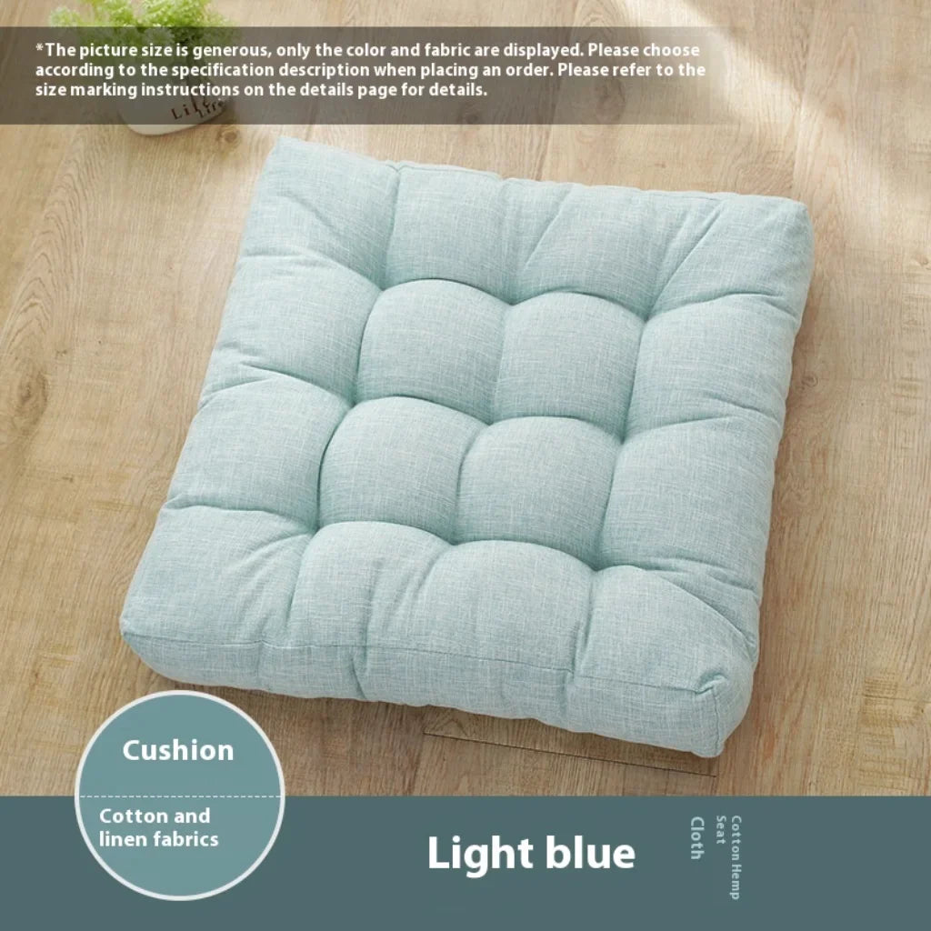 PLUSH TATAMI FUTON MEDITATION CUSHION FOR RELAXATION - Light Blue / Chinese 45cm - meditation seat