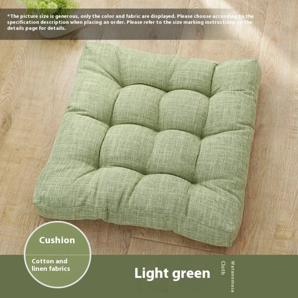 PLUSH TATAMI FUTON MEDITATION CUSHION FOR RELAXATION - Light Green / Chinese 45cm - meditation seat