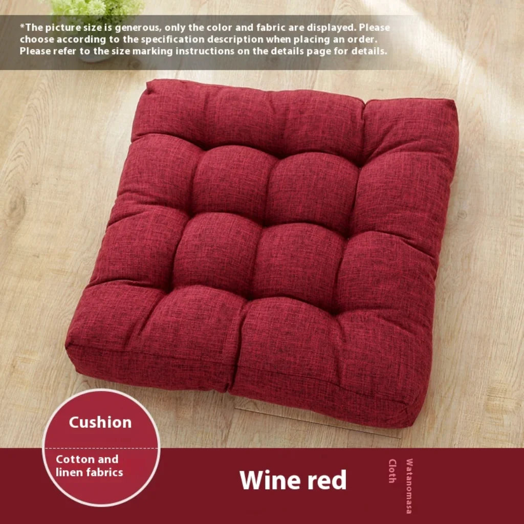 PLUSH TATAMI FUTON MEDITATION CUSHION FOR RELAXATION - Wine Red / Chinese 45cm - meditation seat