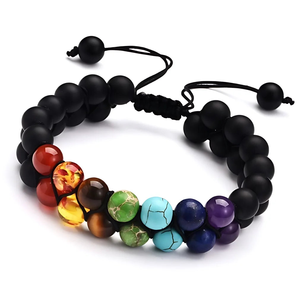 POWERFUL VOLCANIC CHAKRA BRACELET WITH HEALING CRYSTALS - Matte - Bracelet