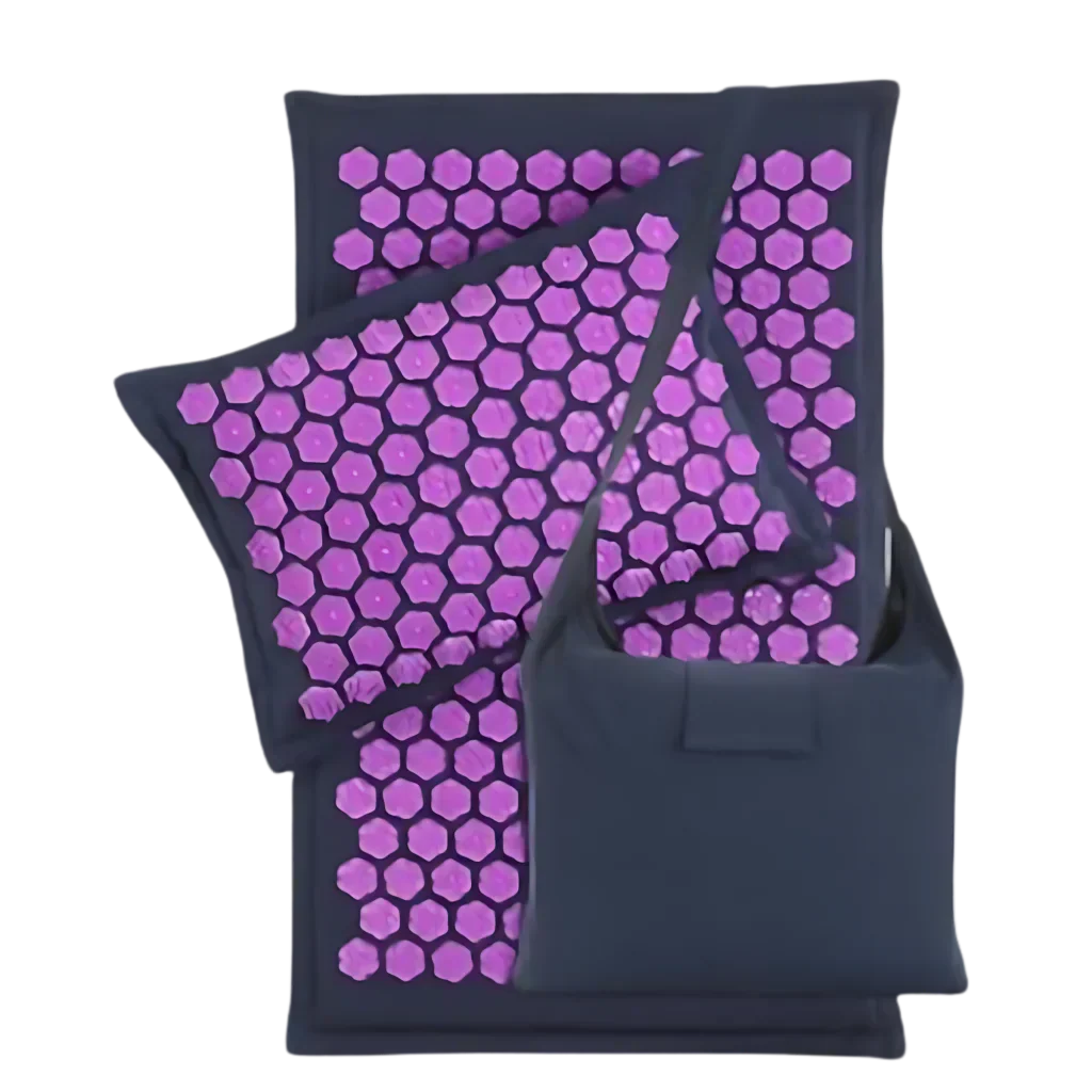 PREMIUM ACUPRESSURE MAT WITH PILLOW SET FOR RELAXATION - Purple / Water drop - acupressure mat