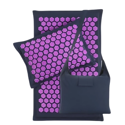 PREMIUM ACUPRESSURE MAT WITH PILLOW SET FOR RELAXATION - Purple / Water drop - acupressure mat