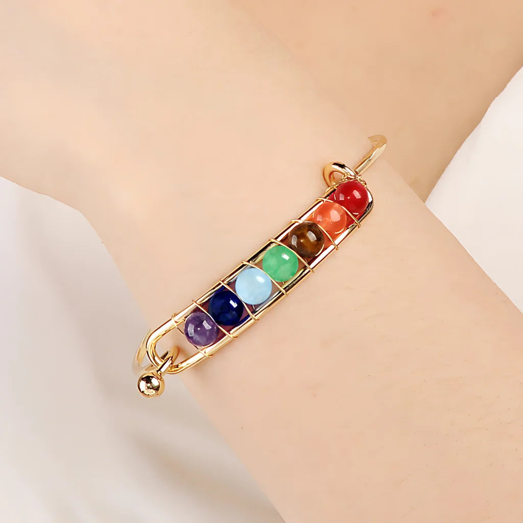 PREMIUM COPPER CHAKRA BRACELET FOR ENERGY BALANCE - Bracelet