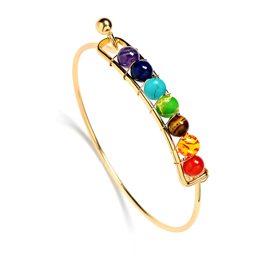 PREMIUM COPPER CHAKRA BRACELET FOR ENERGY BALANCE - Emperor gold - Bracelet