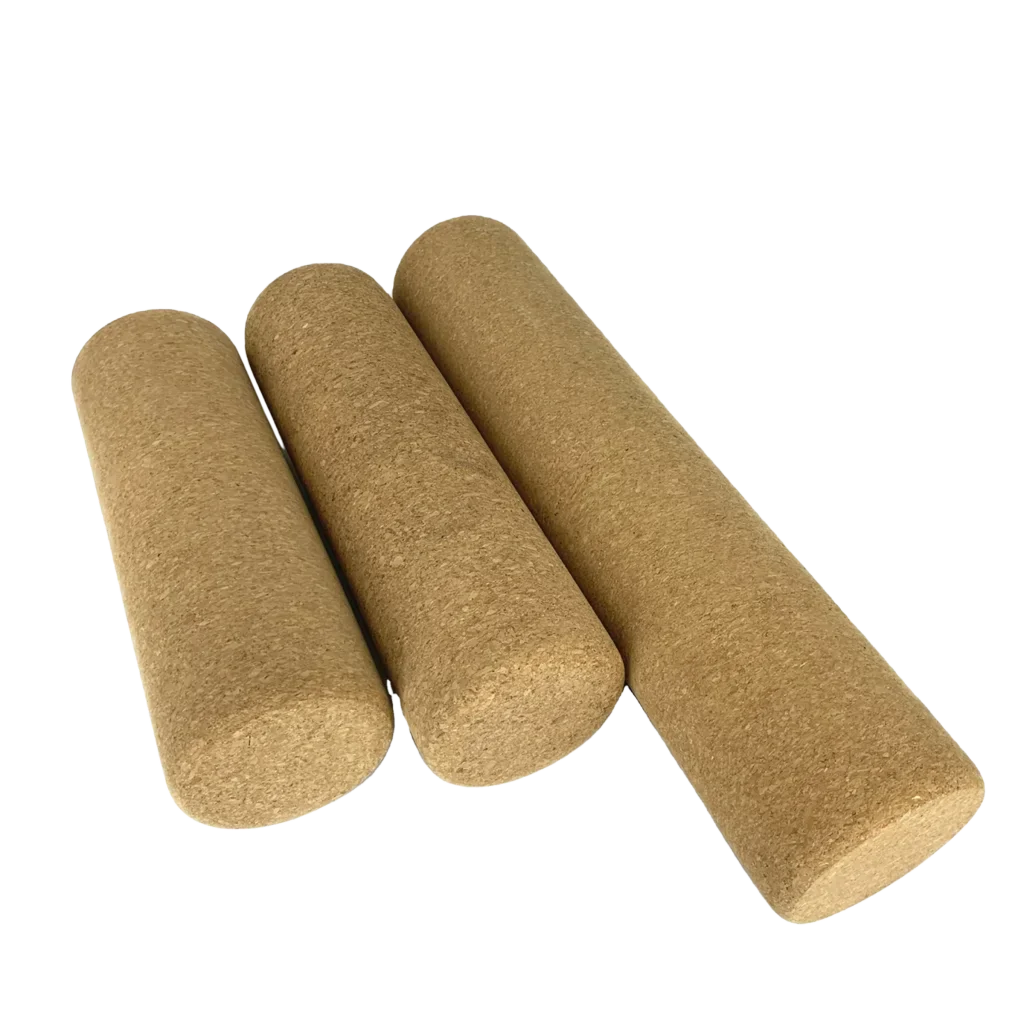 PREMIUM CORK YOGA ROLLER FOR BALANCE AND MUSCLE RELIEF - Khaki / 30x10 cm - yoga roller