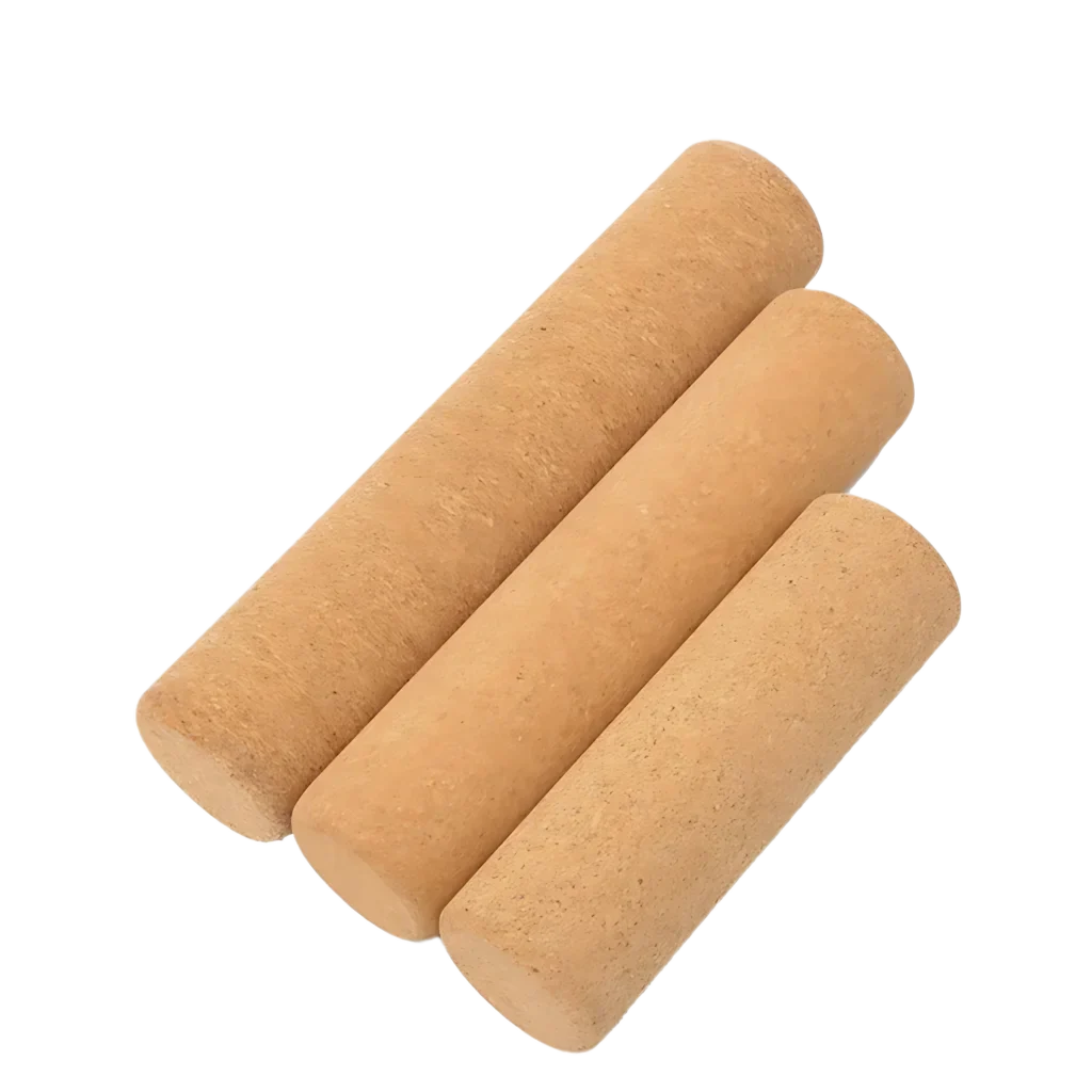 PREMIUM CORK YOGA ROLLER FOR BALANCE AND MUSCLE RELIEF - Khaki / 30x10 cm - yoga roller