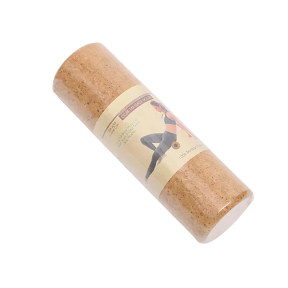 PREMIUM CORK YOGA ROLLER FOR BALANCE AND MUSCLE RELIEF - Khaki / 30x10 cm - yoga roller