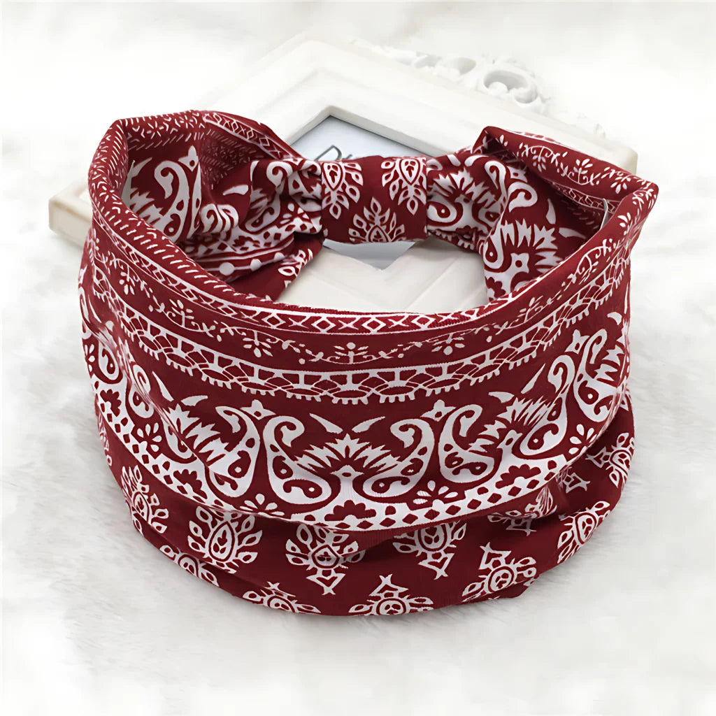 PREMIUM COTTON BOHO YOGA HEADBAND FOR WOMEN - Style M