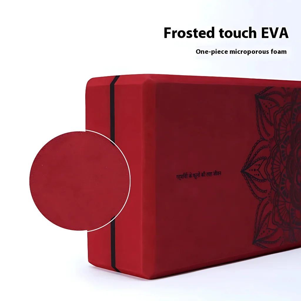 PREMIUM EVA FOAM YOGA BLOCK FOR SUPPORT & FLEXIBILITY - yoga block