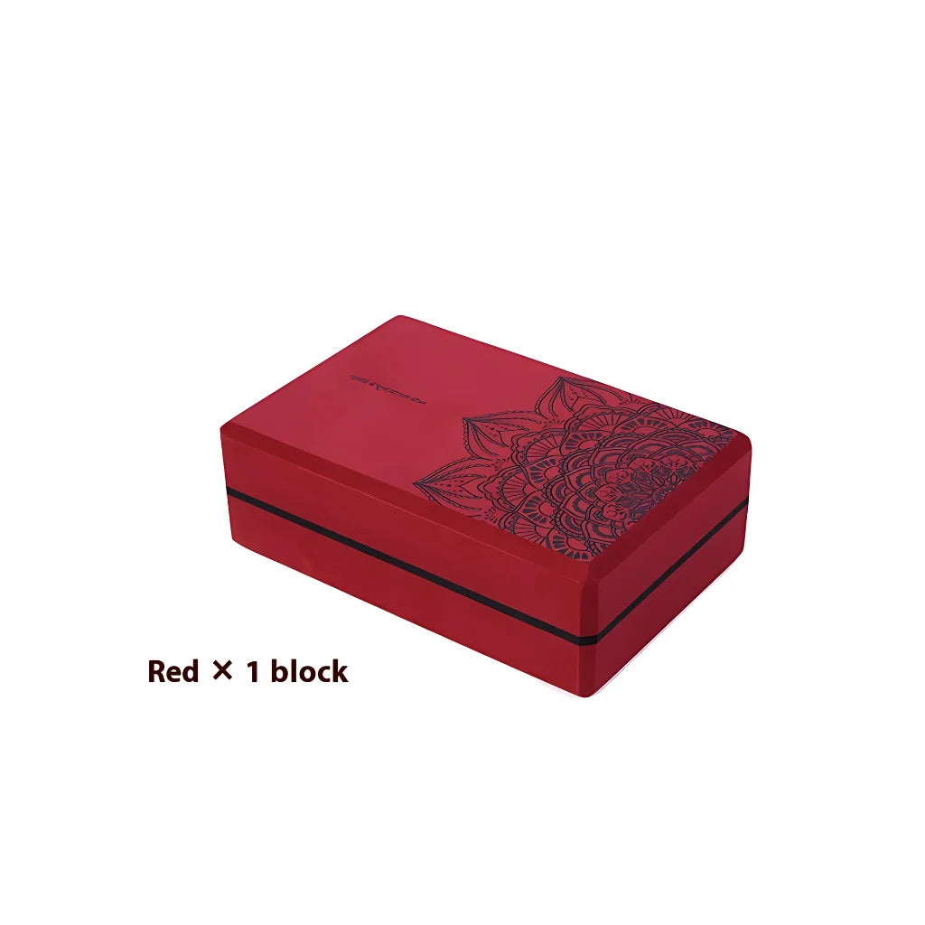 PREMIUM EVA FOAM YOGA BLOCK FOR SUPPORT & FLEXIBILITY - Red - yoga block