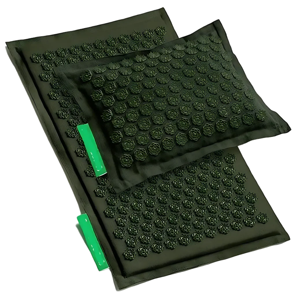 PREMIUM YOGA ACUPRESSURE MAT WITH PILLOW SET - Army Green