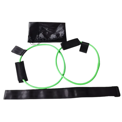 PREMIUM YOGA STRETCH STRAP WITH FOOT PEDAL RESISTANCE - Green 30 pounds - Yoga Stretch Strap