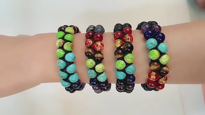 DOUBLE LAYERED 7 CHAKRA BEAD BRACELET FOR SPIRITUAL BALANCE