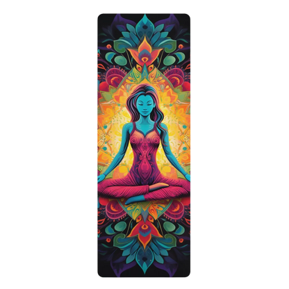 PSYCHEDELIC PRINTED YOGA MAT FOR MYSTICAL PRACTICES - 24” x 68” - Rubber Yoga Mat